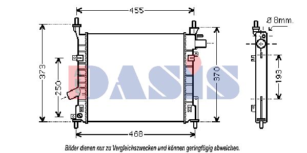 AKS DASIS radiatorius, variklio aušinimas 090024N